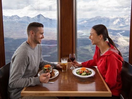 ジャスパー・スカイトラム（ロープウェイ）乗車チケット　往復送迎付き ＜5～10月／英語ドライバー＞