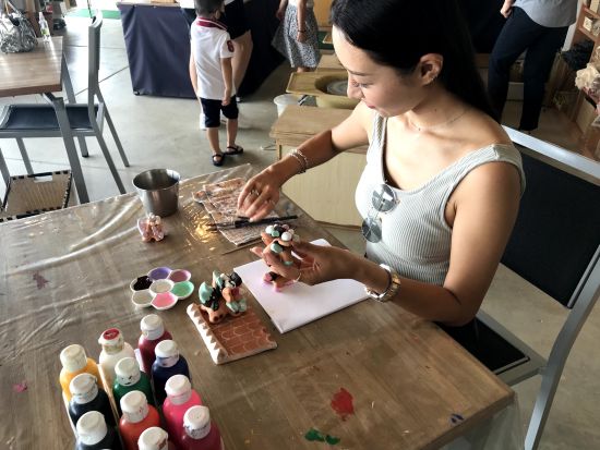 シーサー作りorシーサー絵付け体験 海が見えるカフェでドリンクを飲みながらオリジナルシーサー作り♪作品は当日持ち帰り可能＜1時間／3歳～／ドリンク付き／今帰仁＞