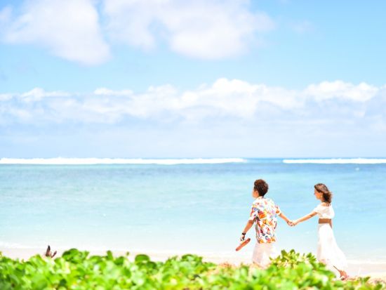 ハワイ島　ビーチフォト　ビーチ＆街中＆公園＆サンセットのよくばり4ロケーション！充実の各種オプションもご用意（撮影・他オプション）