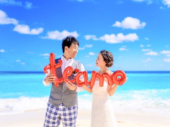 【ハネムーン／カップル】カジュアルフォトセッション カリブ海を背景にプロによる写真撮影 ＜日本語サポート／送迎付きプラン・ウェディングドレスレンタルプランあり＞