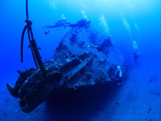 ファンダイビング　ワイキキ沖沈船ポイント＆浅瀬リーフでウミガメやハワイ固有種を観察！リフレッシュコースも＜ボート／2ダイブ＞byホロホロ・オーシャン・ダイバーズ