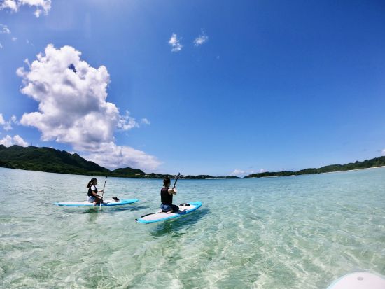 美ら海SUP 完全貸切で石垣の海をSUPでクルージング！ 透明度抜群の海でたくさんの生き物に出会おう！＜約3時間／送迎あり／石垣島＞