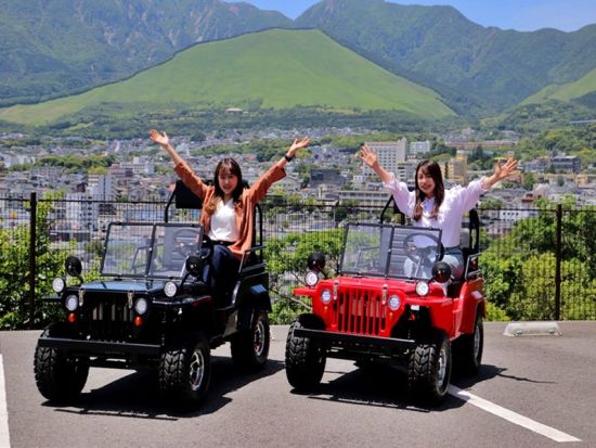 電動バギーで行く別府観光　日帰り貸切露天風呂 五湯苑 「ゆのくにクルーザー」に乗って別府DEEP旅　普通免許で運転OK！＜別府市＞by クリオシティおおいた