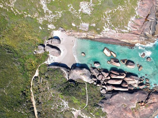 Elephant Rocks Denmark Drone