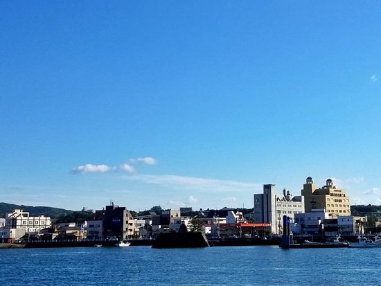 福江港からの風景