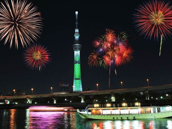 乗合屋形船 お台場スカイツリーコース  自慢の選べるコース料理＋飲み放題付 ～全船スカイデッキ付で贅沢な夜景を～＜ナイトクルーズ／2名～＞by大江戸