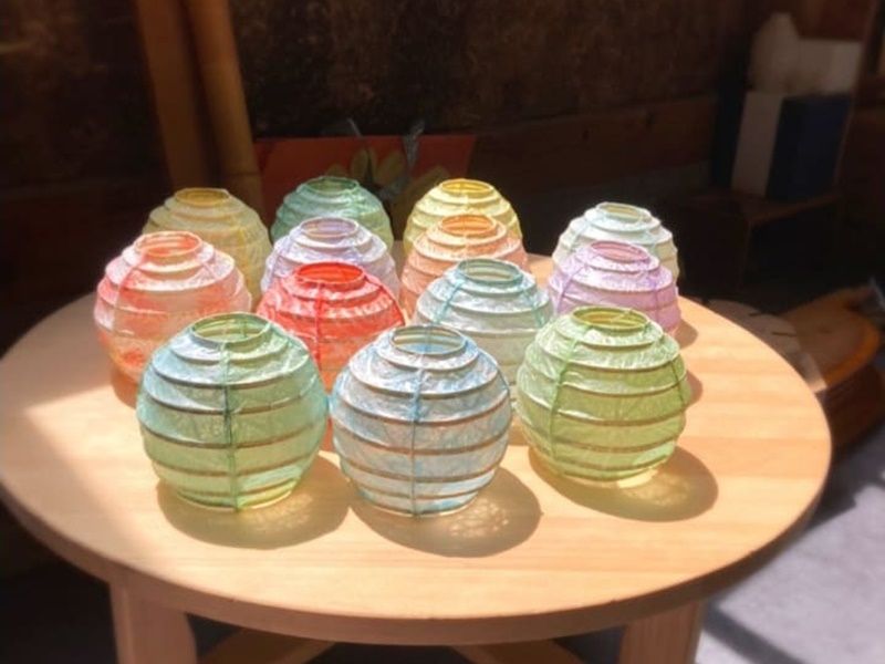 日本の伝統的なミニ提灯 7個セット 日本製品 日本の伝統的なミニ提灯 7個セット 日本製品 名入れ 】 ミニ7号