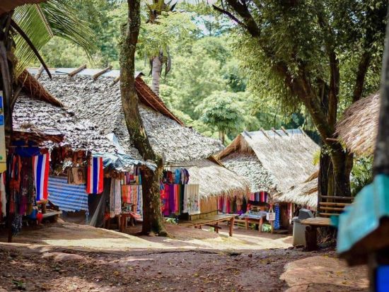 【チェンライ発着】タイ北部観光ツアー　エレファントキャンプ訪問（象乗り体験）＋首長族の村＜1日／昼食付き／日本語ガイド＞