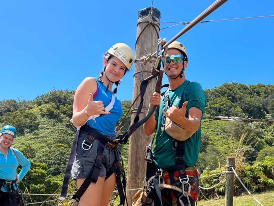 カウアイ島　ジップライン☆大自然の上空を駆け抜けるスリル満点＆爽快感抜群のアクティビティ＜1時間30分～2時間30分／英語ガイド／カウアイ島発＞