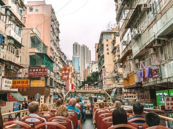 オープントップバス 昼間乗り降り自由プラン＜九龍半島ルート／香港島ルート／スタンレールート＞　＆　夜景鑑賞！九龍半島ナイトツアー ＜日本語オーディオガイド付き＞