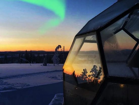 ガラスのイグルーでラグジュアリーなサウナ体験＜プライベートサウナ／英語／送迎あり／ロヴァニエミ発＞