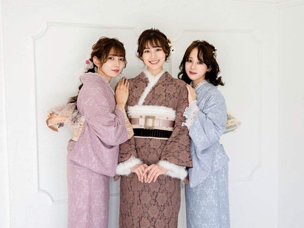 着物レンタル 大人可愛いシンプル着物からレトロモダンなアンティーク  