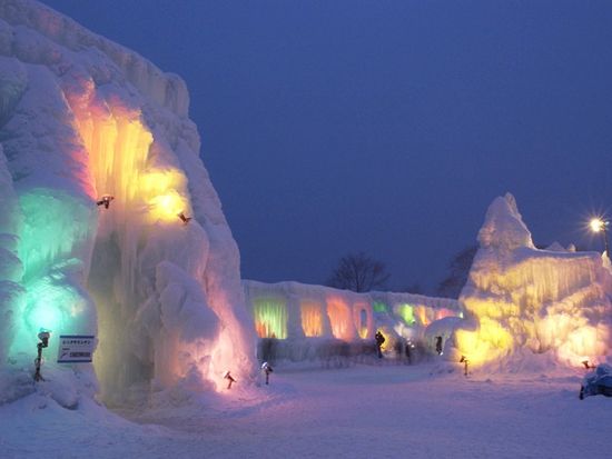 支笏湖氷濤まつり夜