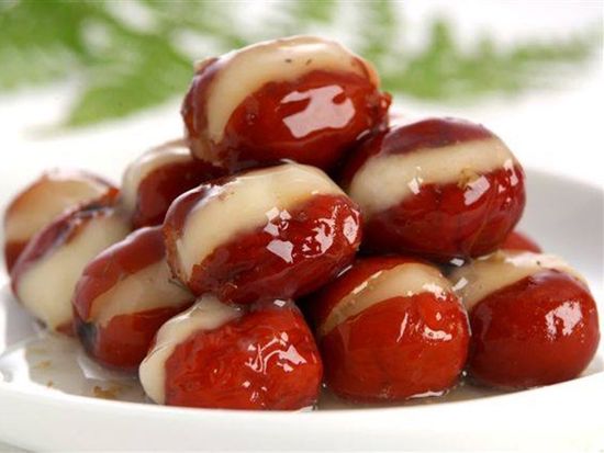 12赤いナツメヤシに餅入れ-心太軟-