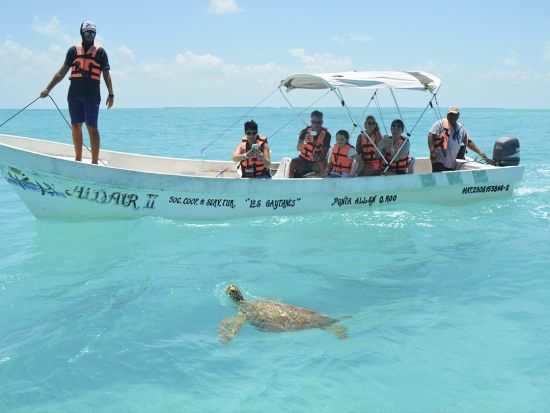 世界遺産シアン・カアンボートツアー　生い茂るマングローブやカリブ海シュノーケリングなど大自然を満喫！＜ランチ付き／英語ガイド／カンクンorリビエラマヤ発＞