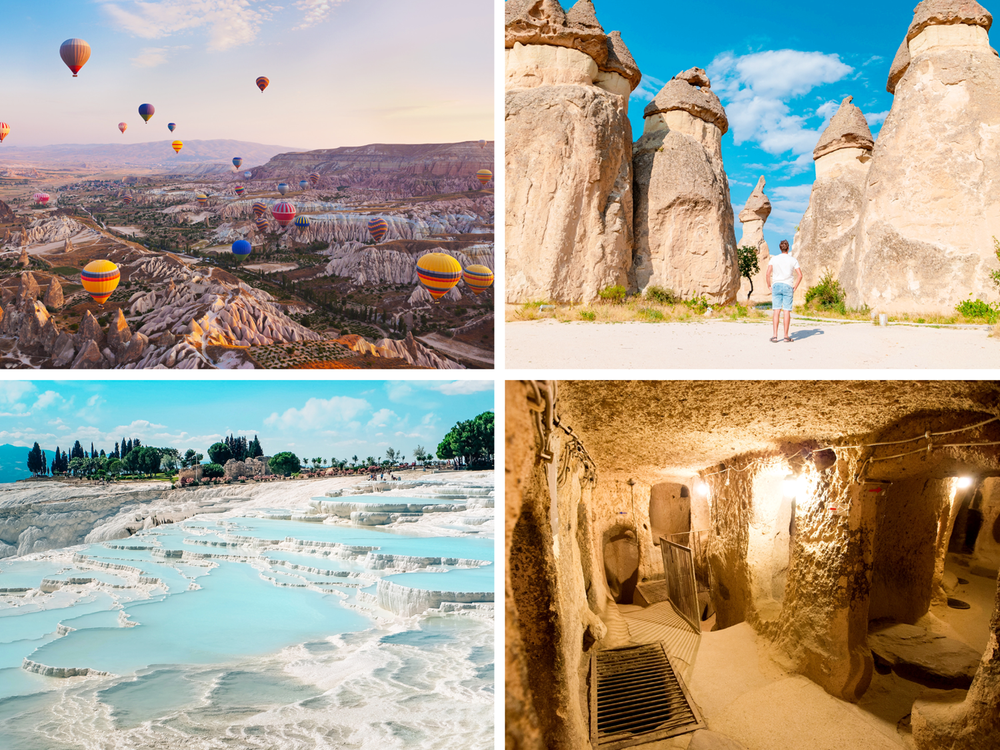 混載でお得に！世界遺産カッパドキア＋パムッカレ 2泊3日ツアー 洞窟