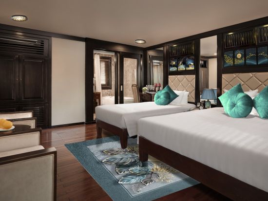 世界遺産ハロン湾2泊3日クルーズ「アリサ号」高級ホテルのような豪華5つ星客船に宿泊　陶器の伝統工芸バッチャン村観光付きプランあり