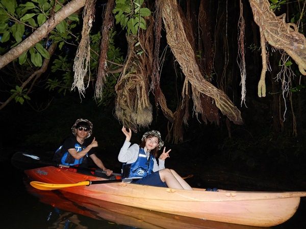 比謝川マングローブ ナイトカヤックツアー 昼とは違う沖縄本島最大の