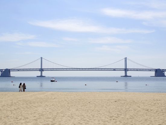 釜山 人気K-POPグループの聖地を巡るツアー！釜山市民公園＆広安里ビーチ＆五六島スカイウォークなど＊中華料理の昼食付き＜1日／日本語ガイド／釜山ホテル送迎付＞