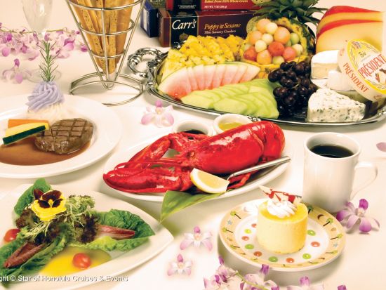 サンセット・ディナークルーズ 　スターオブホノルル号　ライブショーと選べるビュッフェまたはコースディナー