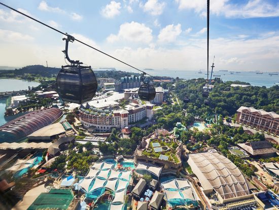 ケーブルカーで行く！セントーサ島まるごと観光ツアー  ユニバーサル・スタジオ・シンガポール入場チケット付きプランあり＜日本語ガイド付き＞
