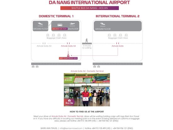 送迎シャトルサービス　ダナン空港⇔ホイアン市内  ＜混載／現地語ドライバー＞