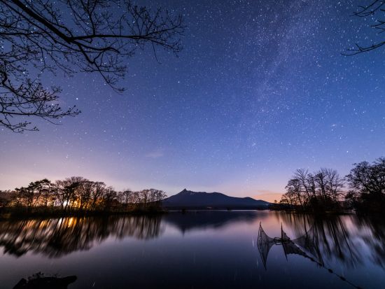 大沼ナイトカヌーツアー きらめく星空や月明かりの下をカヌーで進む ＜6～9月／0歳以上／大沼周辺送迎可＞byイクサンダー大沼カヌーハウス