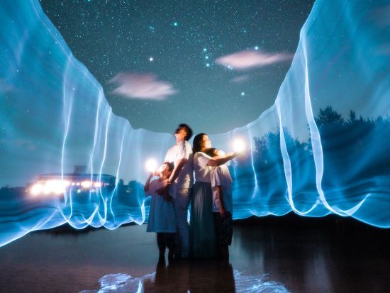 【貸切】星空ナイトフォトツアー　星降る夜の美景！『光のベール＆星空フォト』 ＜1.5～2時間／宮古島／送迎あり＞