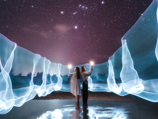 【貸切】星空ナイトフォトツアー　星降る夜の美景！『光のベール＆星空フォト』 ＜1.5～2時間／宮古島／送迎あり＞