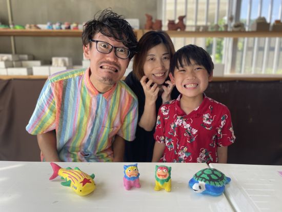 シーサー・ウミガメ・ジンベイザメ色塗り体験 雨の日にピッタリ！素敵な思い出をカタチにして残そう＜約1時間／宮古島＞