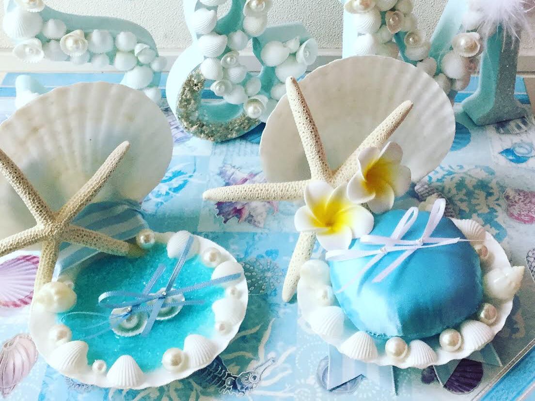 ハワイ　限定品　貝殻装飾の文字オブジェ　LOVE ハワイ限定品貝殻装飾の文字オブジェLOVE