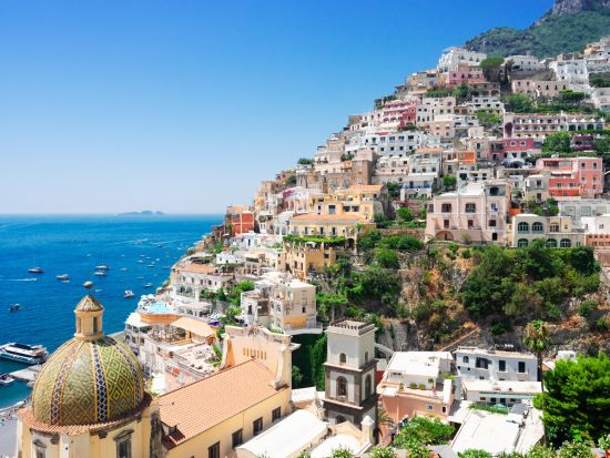 世界遺産ポンペイ＆アマルフィ海岸日帰り観光ツアー　絶景ドライブ＋アマルフィ自由時間＋ポンペイ遺跡見学＜英語ドライバー／混載／往路お迎え付／昼食付／ナポリ発＞