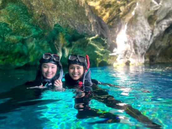 グランセノーテシュノーケリング トゥルム遺跡＋プラヤ・デル・カルメン散策付き＜貸切／1日／昼食／日本人インストラクター／水中写真プレゼント＞