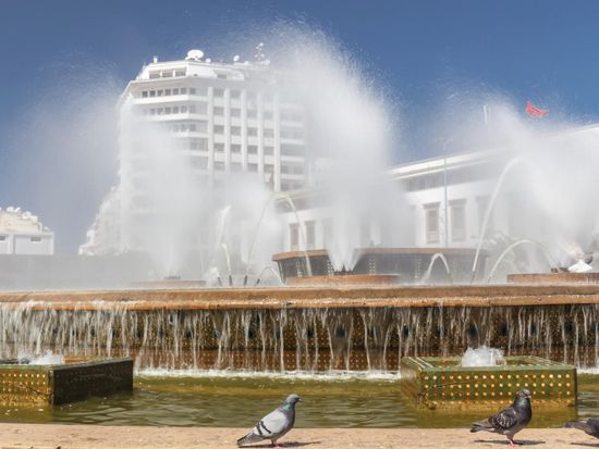 The fountain in the square of Mohammed V