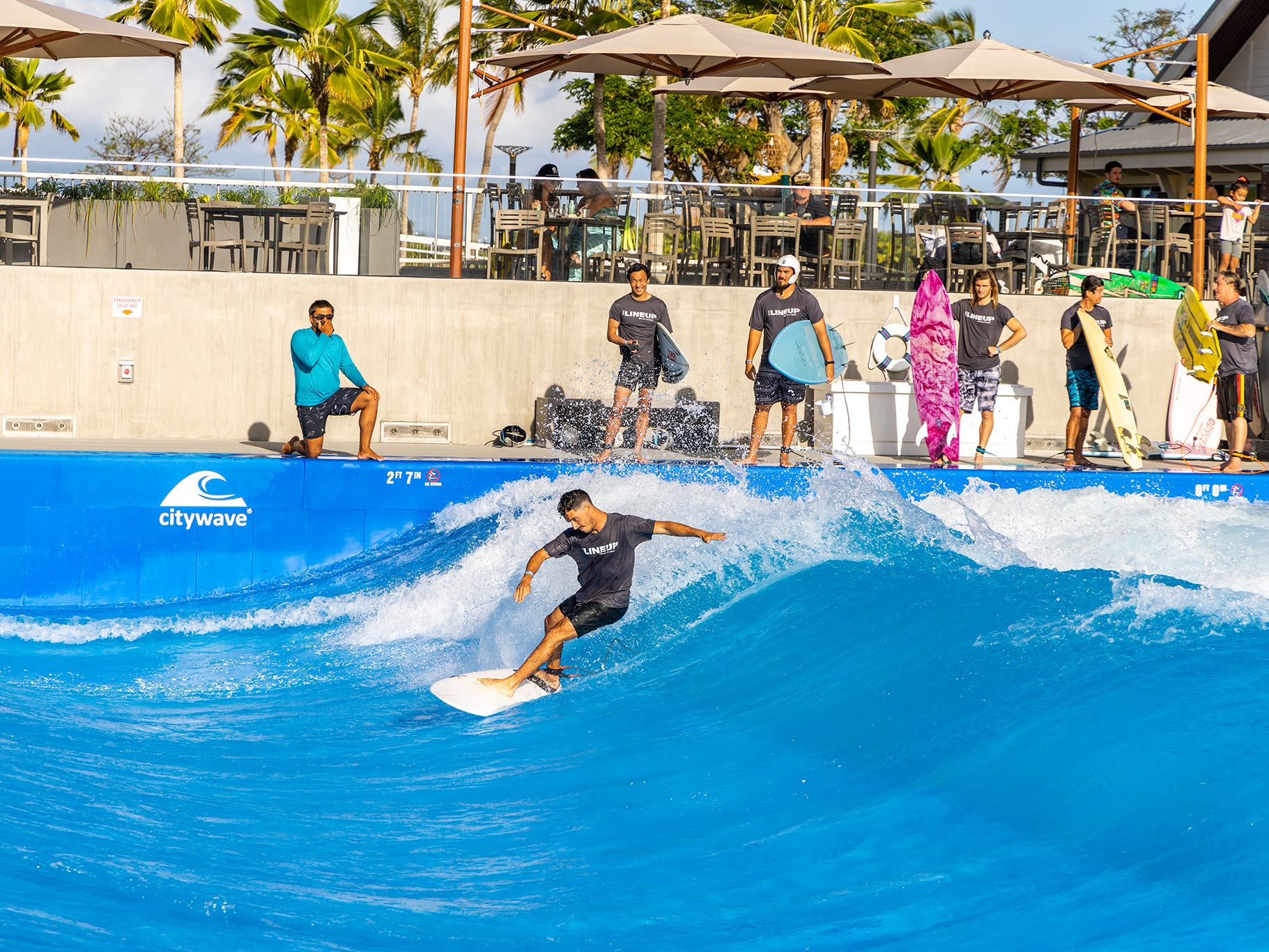 Wave Pool Surfing, Lagoon Playground & Watersports Combo