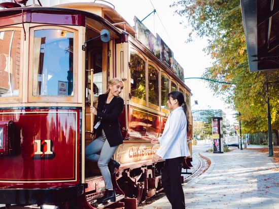 クライストチャーチ市内18ヵ所　乗り降り自由トラム1日パス！＜英語／クライストチャーチ発＞