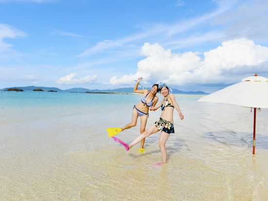 幻の島上陸+シュノーケリング 短時間でサクッと体験！ボートで楽々移動 女子旅やファミリーにもオススメ◎＜半日／送迎可／石垣島＞