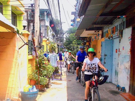 バンコク市内観光　自転車＆ウォーキングツアー　事前予約