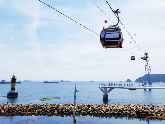 松島海上ケーブルカー 往復チケット予約　釜山の絶景を眺めながらゆったり空中散歩！＜一般キャビンorクリスタルキャビン＞