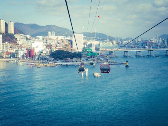 松島海上ケーブルカー 往復チケット予約　釜山の絶景を眺めながらゆったり空中散歩！＜一般キャビンorクリスタルキャビン＞