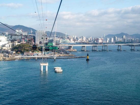 松島海上ケーブルカー 往復チケット予約　釜山の絶景を眺めながらゆったり空中散歩！＜一般キャビンorクリスタルキャビン＞