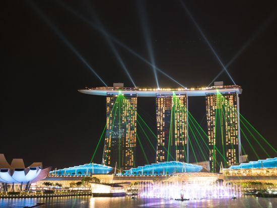シンガポール夜景ツアー　ガーデンズ・バイ・ザ・ベイ＆マリーナベイサンズの光と音のショー＋リバークルーズ 　ジャンボのチリクラブプラン選択可＜日本語ガイド＞