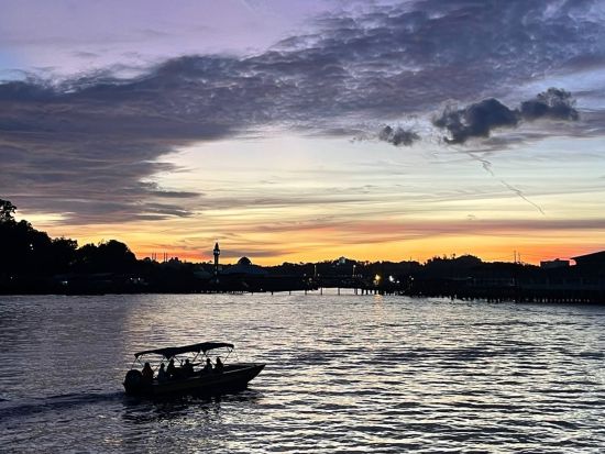 ブルネイ ホタル観賞クルーズツアー　水上集落沿いのローカル食堂の夕食付き ＜日本語ガイド＞