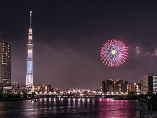 【7月25日(土)開催】隅田川花火大会 花火屋形船 揚げたて江戸前天ぷら＆飲み放題！紙切り名人芸と漫談も＜乗合／2名～＞byなわ安