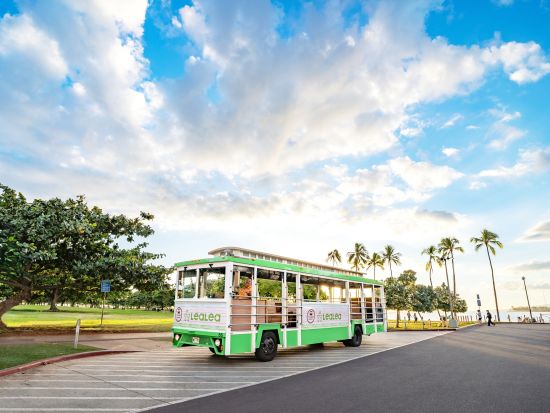 LeaLeaトロリー　ワイキキ巡回トロリーバス　乗り放題1・4・7日間券（アラモアナ、ダイアモンドヘッド、カカアコ、東オアフなど）by H.I.S. 