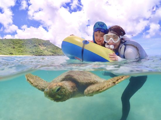 【貸切】ウミガメシュノーケル 宮古ブルーの美しい海を自由に探索 2歳から参加可能 写真・動画の無料プレゼント付き＜2時間／宮古島＞
