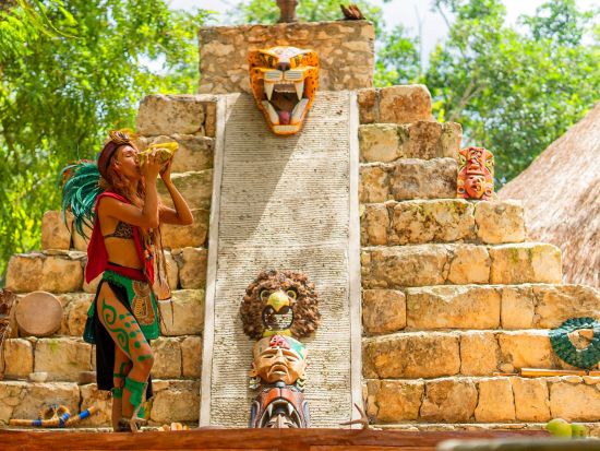 コスメル島半日観光ツアー！マヤ文明の世界観に触れるショー鑑賞やテイスティング、ビーチ訪問付きで盛り沢山＜コスメル島発／英語ガイド＞