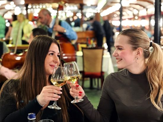 ドナウ川ワイン＆グルメクルーズ　ハンガリー伝統料理の夕食と5種のワインのペアリング＜ブダペスト発＞