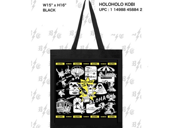 ハワイローカルデザイナーによる人気キャラ・トートバッグ　ゴルフ場送迎シャトルサービスご予約で割引！　デザインは全部で4種類
