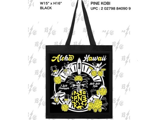 ハワイローカルデザイナーによる人気キャラ・トートバッグ　ゴルフ場送迎シャトルサービスご予約で割引！　デザインは全部で4種類